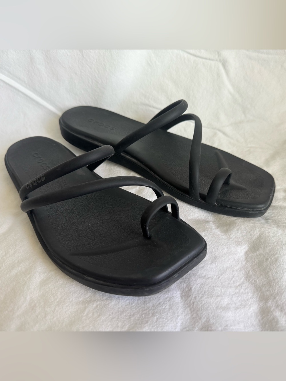 Crocs Black Miami Toe Loop Sandal